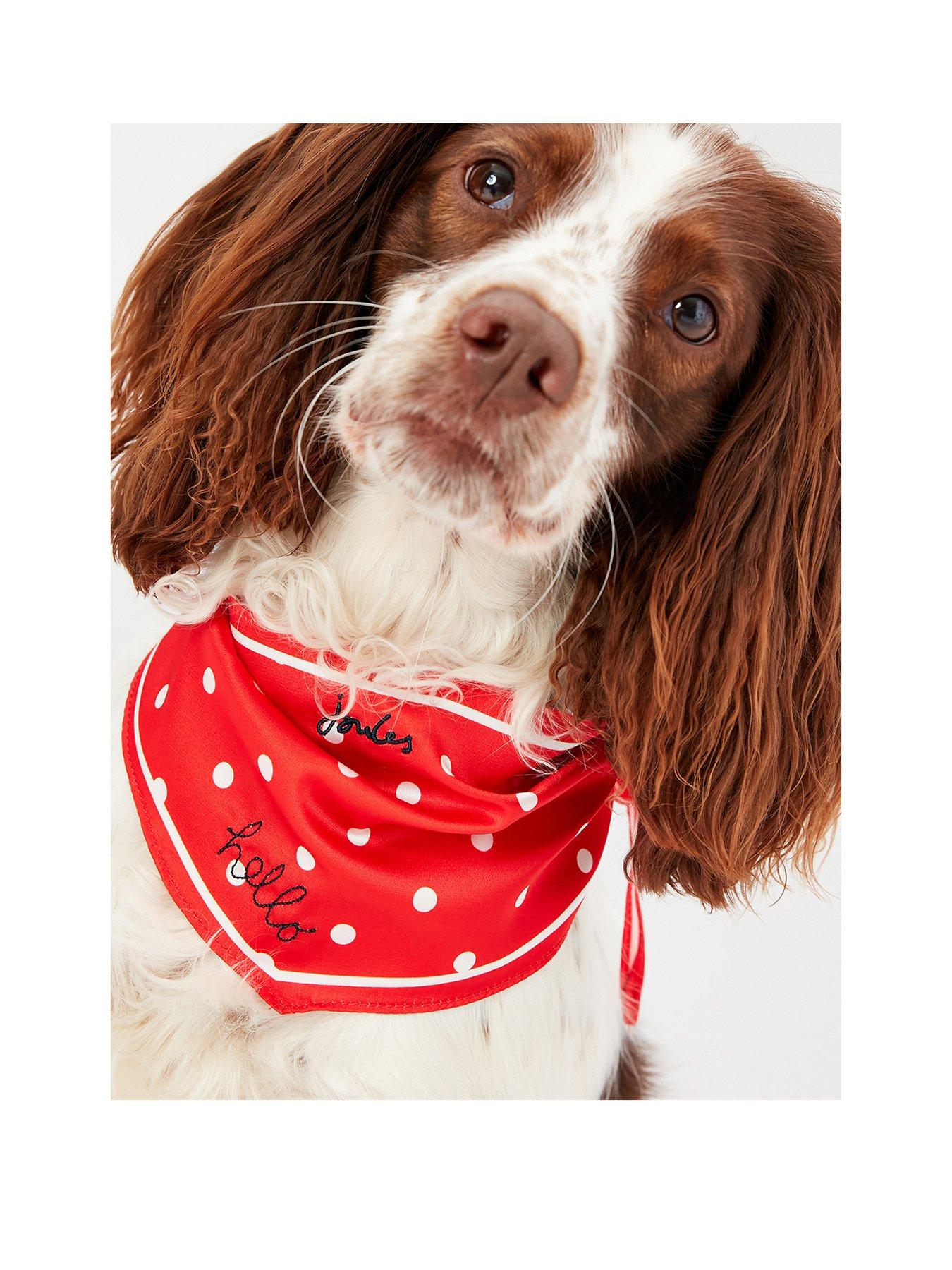 Product photograph of Joules Red Hello Polka Dot Neckerchief from very.co.uk