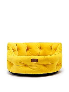 Product photograph of Joules Chesterfield Pet Bed - Yellow from very.co.uk