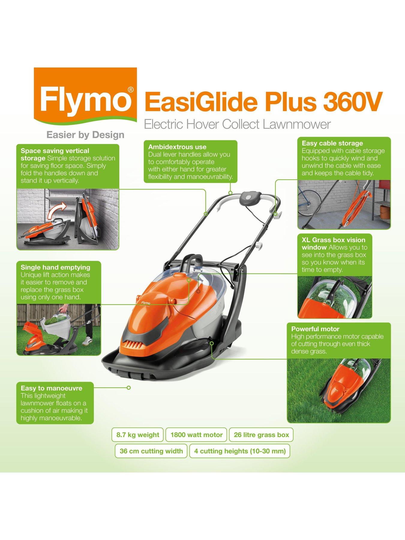 Flymo EasiGlide Plus 360V Corded Hover Collect Lawnmower very