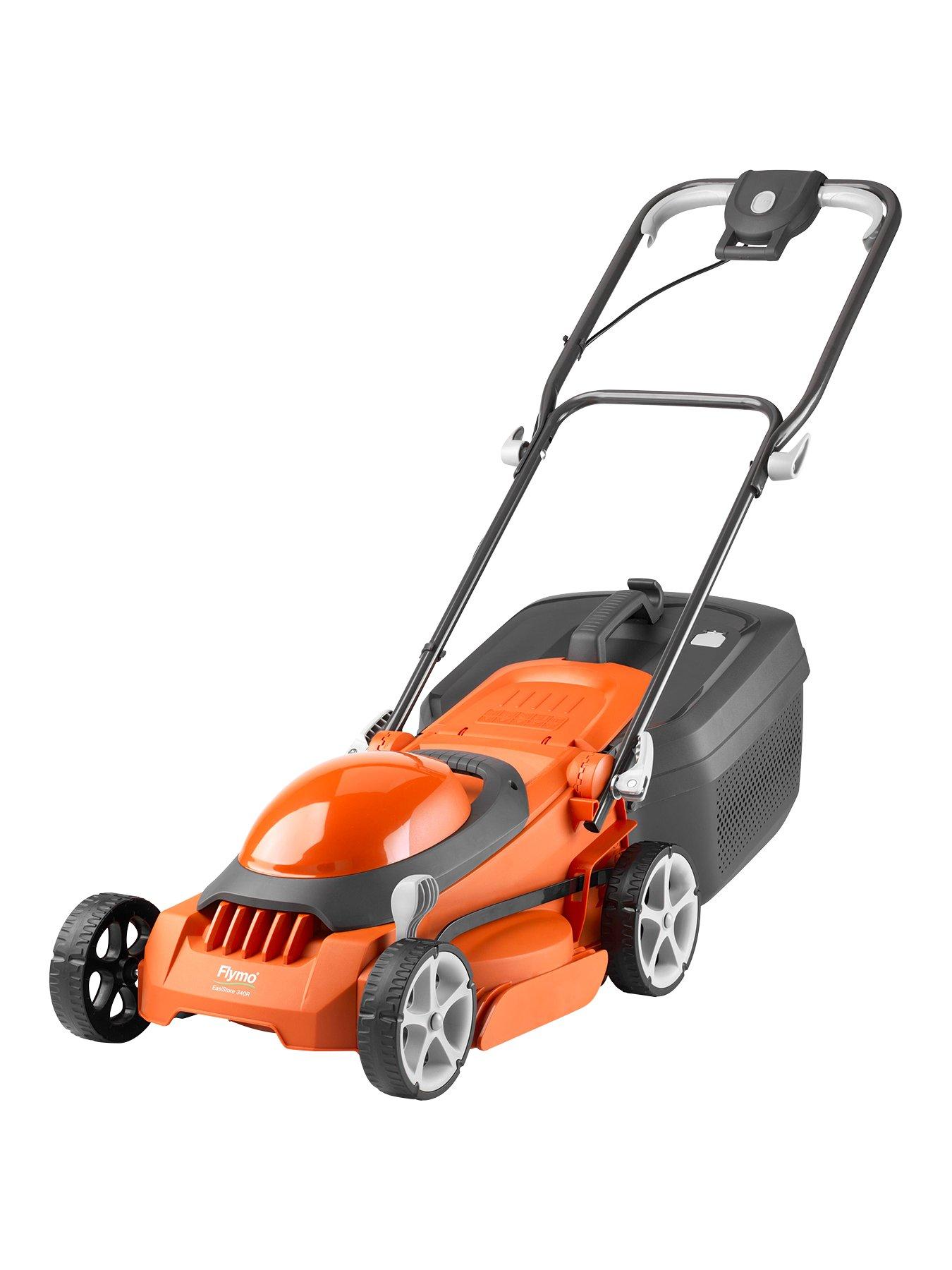 Product photograph of Flymo Easistore 340r Corded Rotary Lawnmower from very.co.uk