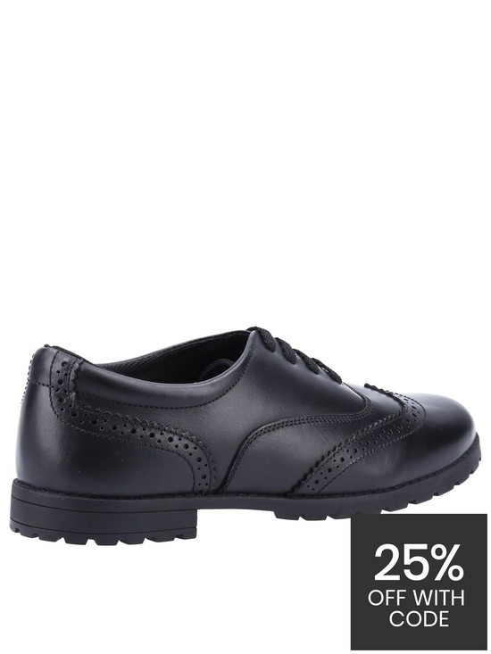 stillFront image of hush-puppies-eadie-leather-back-to-schoolnbspbrogue-shoe-black