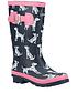  image of cotswold-spot-dog-wellington-boot-navy