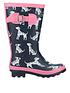  image of cotswold-spot-dog-wellington-boot-navy