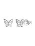  image of the-love-silver-collection-butterfly-cubic-zirconia-studs