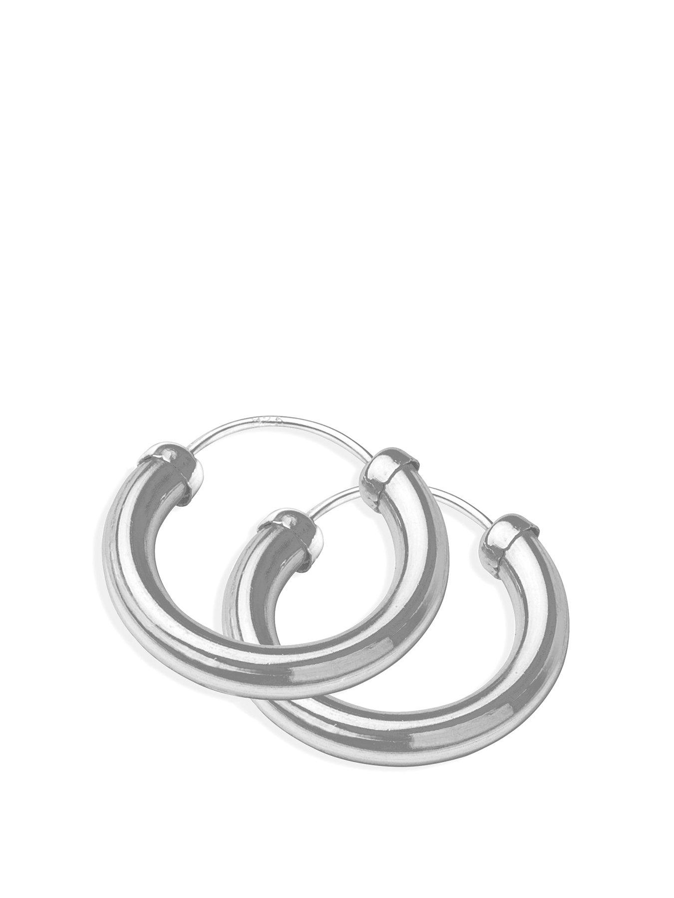 undefined The Love Silver 18mm chunky tube hoops