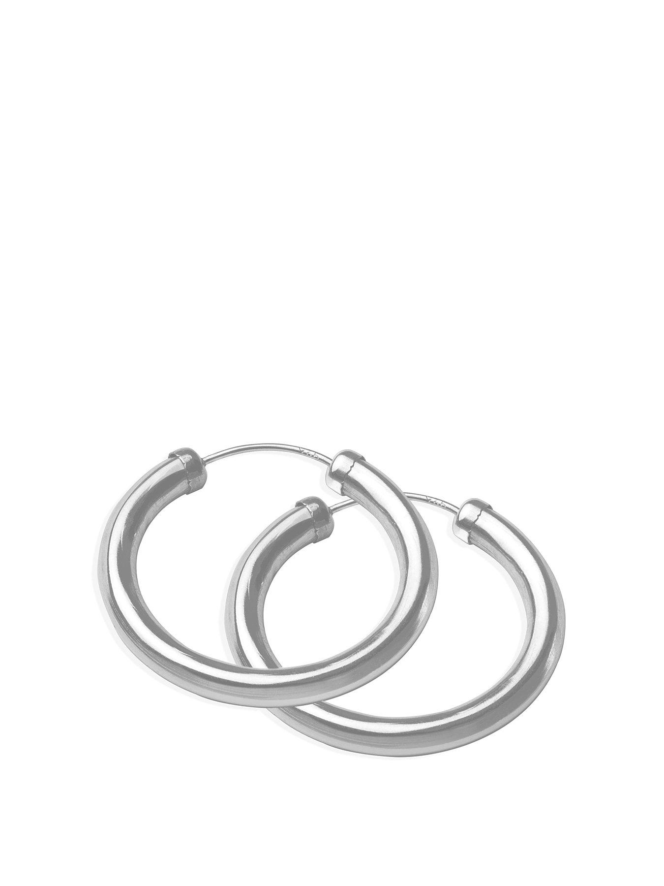 undefined The Love Silver 24mm chunky tube hoops
