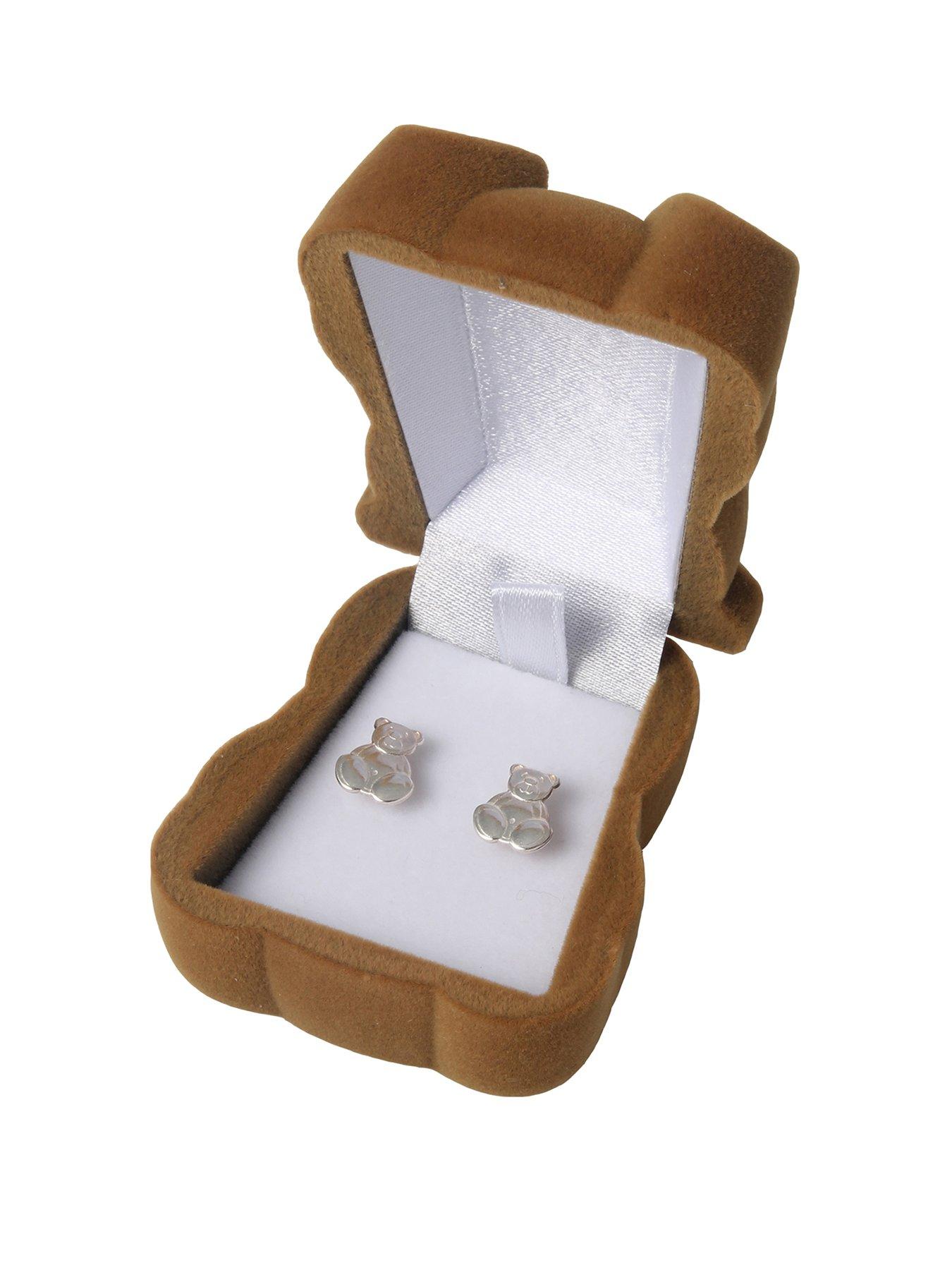 The Love Collection Teddy bear studs with gift box