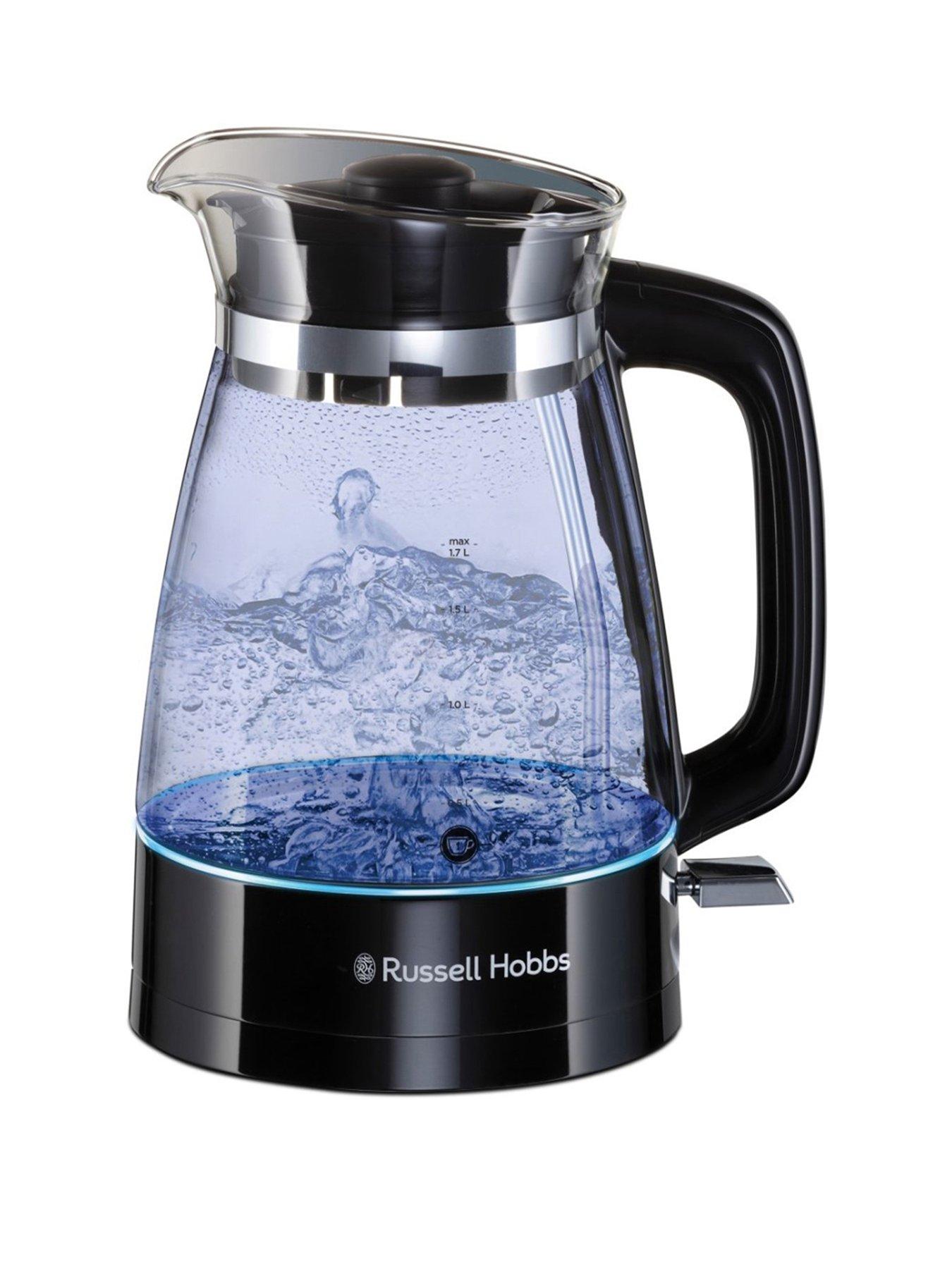 Image 1 of 7 of Russell Hobbs Hourglass Black Glass Kettle - 26080