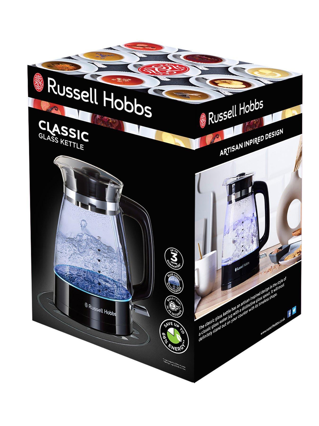 Russell Hobbs Hourglass Black Glass Kettle - 26080