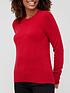 v-by-very-knitted-super-soft-crew-neck-deep-rib-hem-jumper-redfront