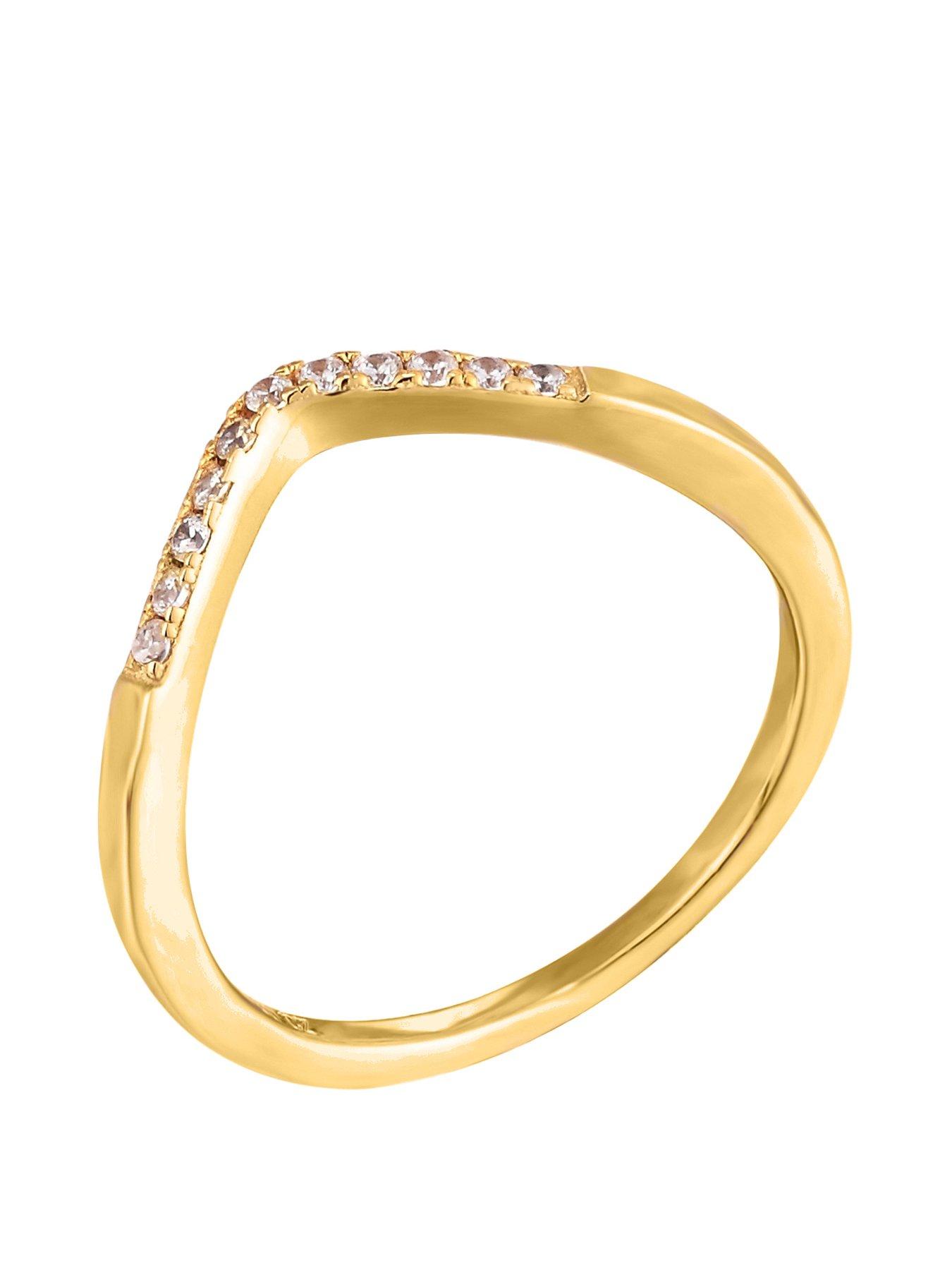 undefined Wishbone Cubic Zirconia Ring