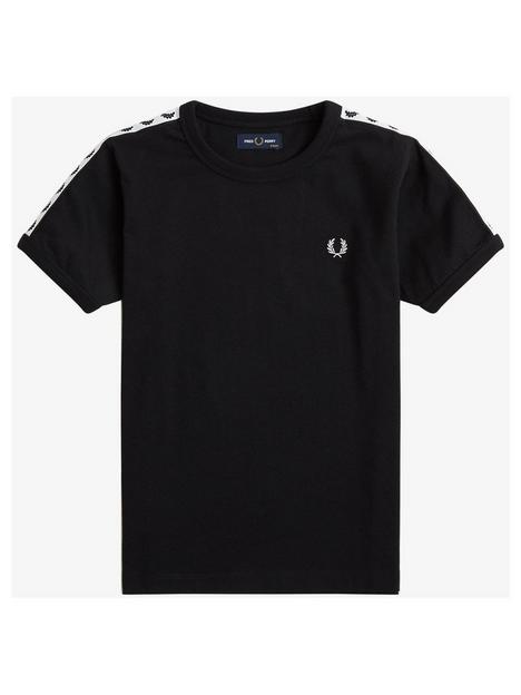 fred-perry-boys-taped-ringer-t-shirt-black