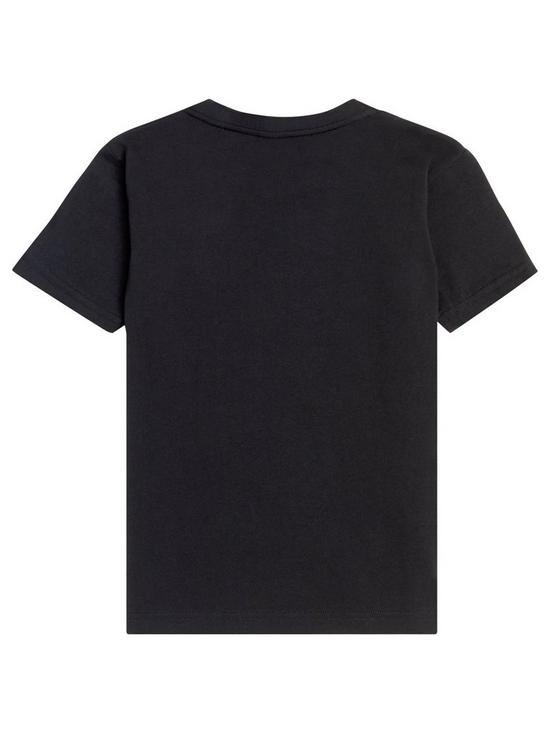 back image of fred-perry-boys-crew-neck-t-shirt-black