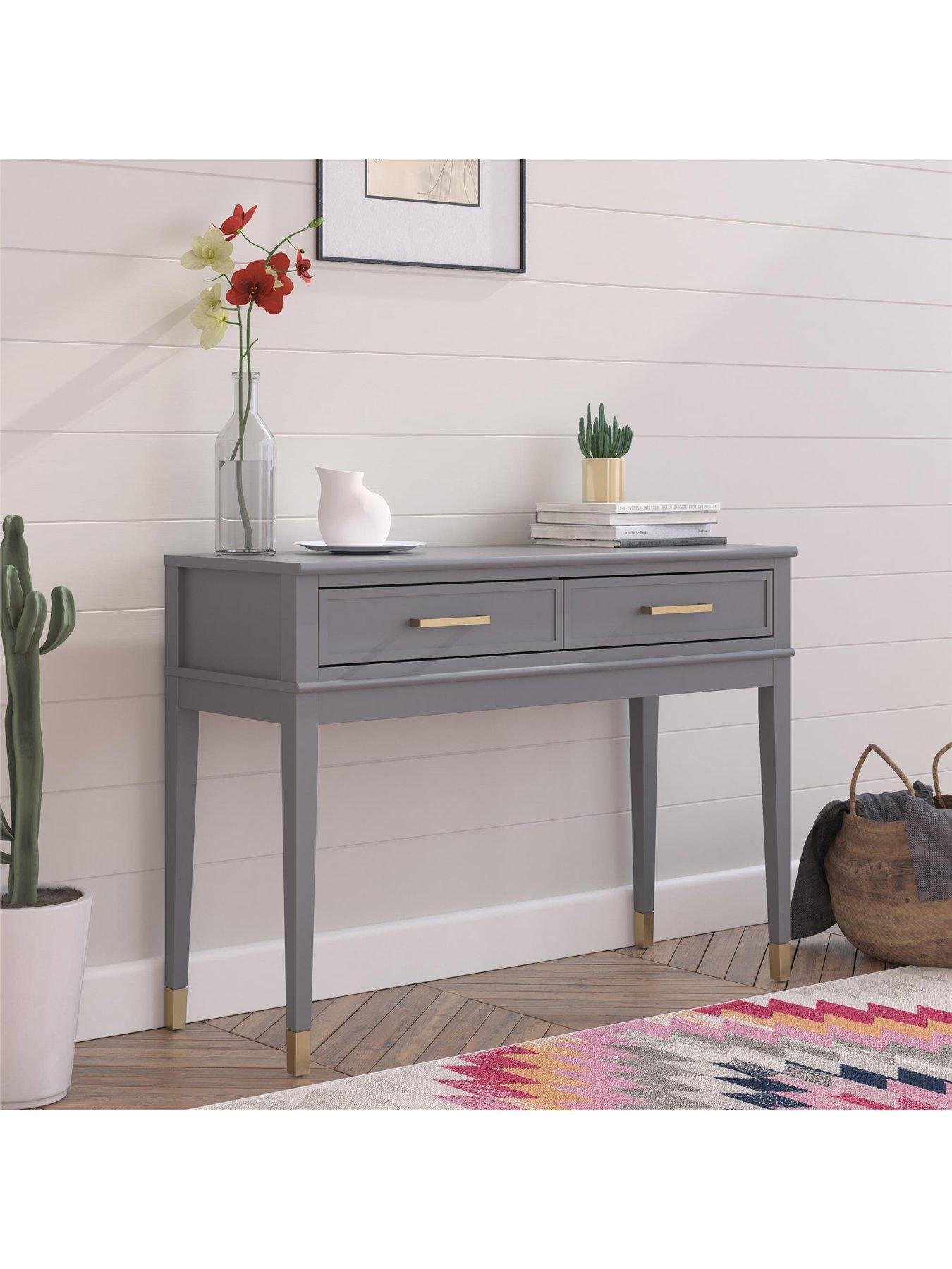 Product photograph of Cosmoliving By Cosmopolitan Westerleigh Console Table- Graphite Grey from very.co.uk