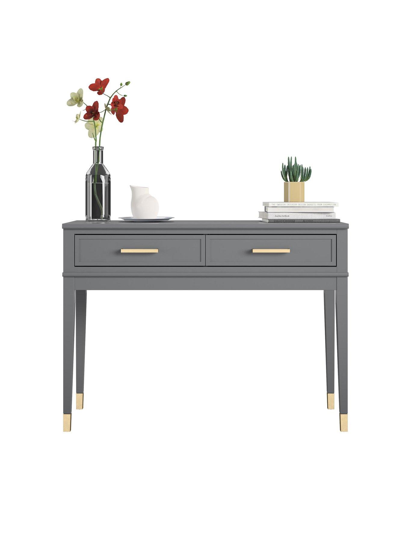Image 6 of 6 of CosmoLiving by Cosmopolitan Westerleigh Console Table- Graphite Grey