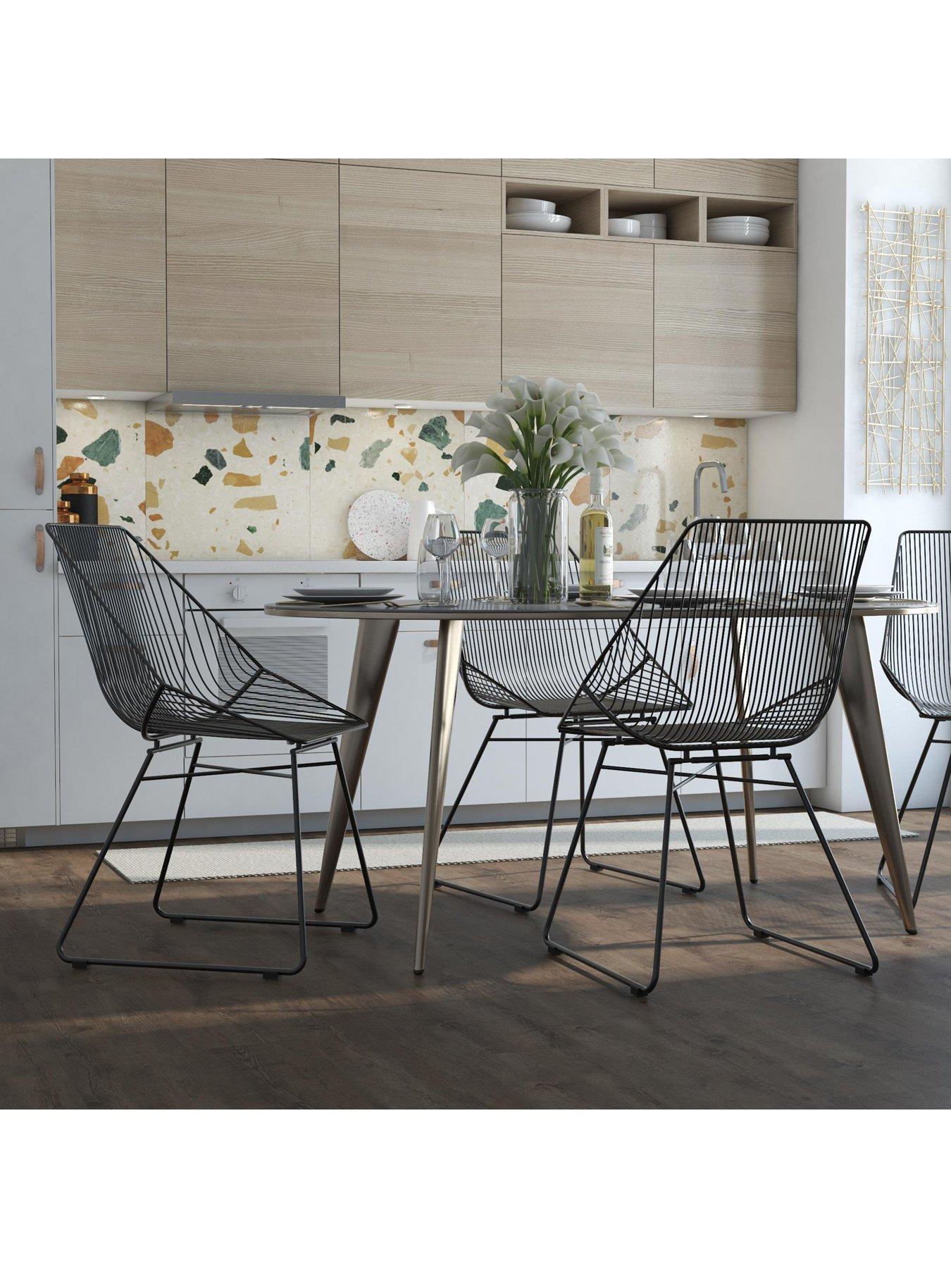 Image 6 of 6 of CosmoLiving by Cosmopolitan Ellis Accent/dining Chair- Black