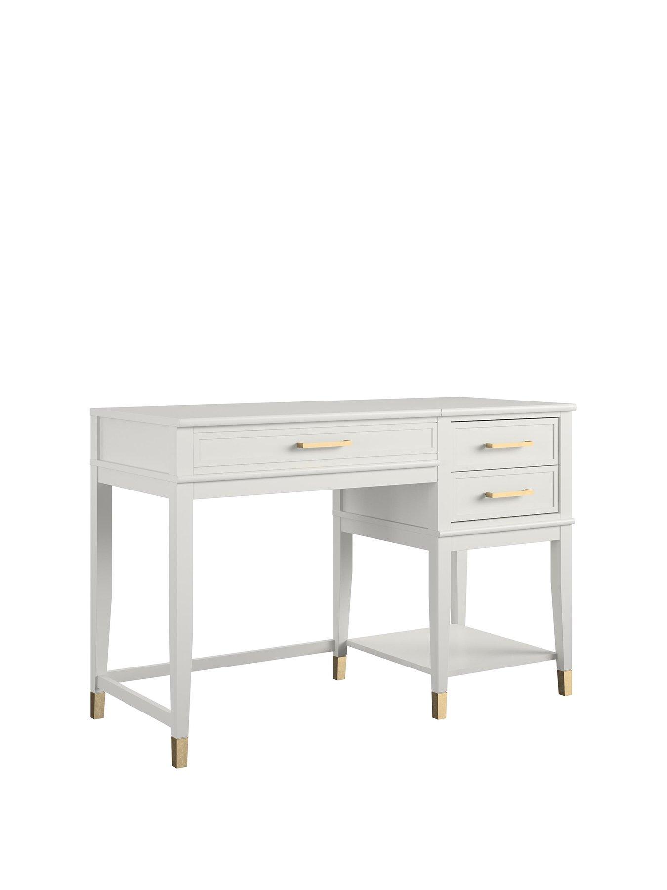 very white desk