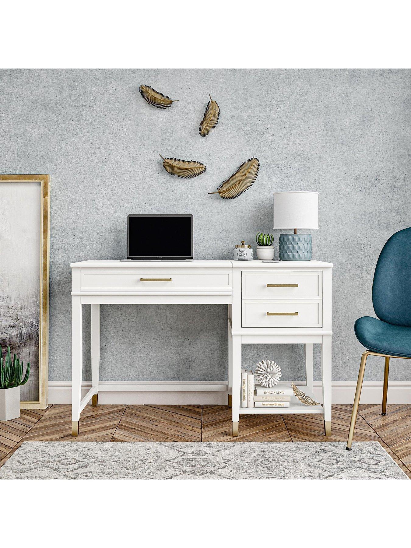 CosmoLiving by Cosmopolitan Westerleigh Lift Top Desk White very.co.uk