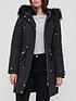  image of v-by-very-ultimate-parka-with-faux-fur-trim-black