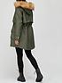  image of v-by-very-luxe-sateen-parka-khaki
