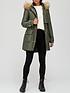  image of v-by-very-luxe-sateen-parka-khaki