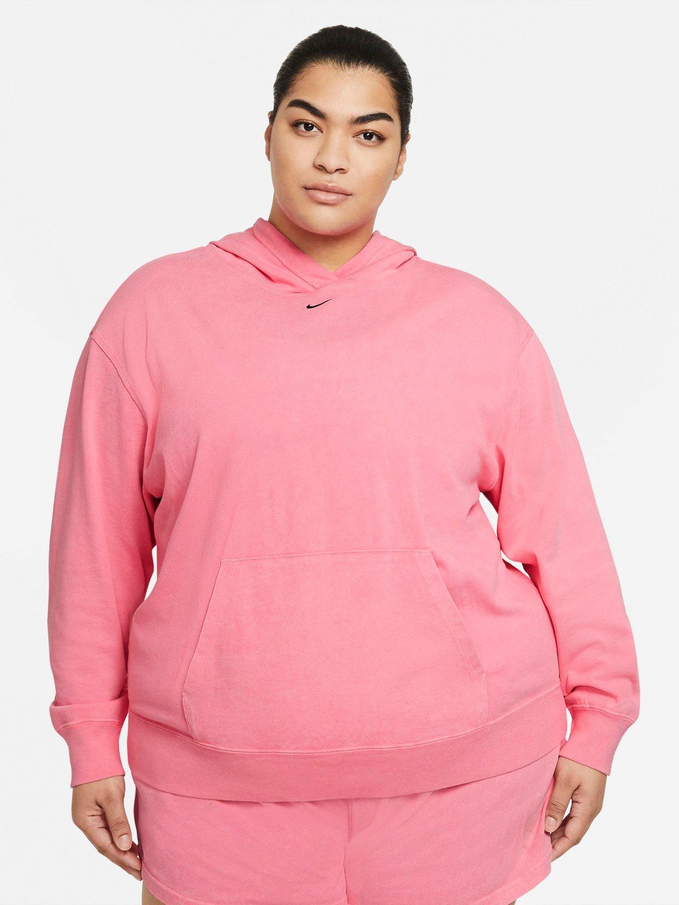 Hoodies & Sweatshirts NSW Pullover Wash Hoodie (Curve) - Pink