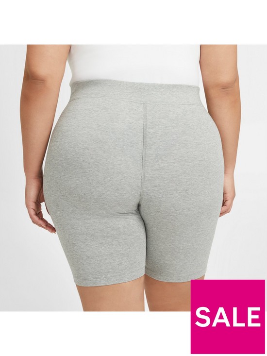 stillFront image of nike-nsw-essential-cycle-shorts-curve-dark-grey-heather