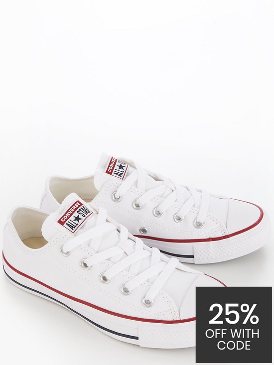 stillFront image of converse-chuck-taylor-all-star-ox-wide-fit-white