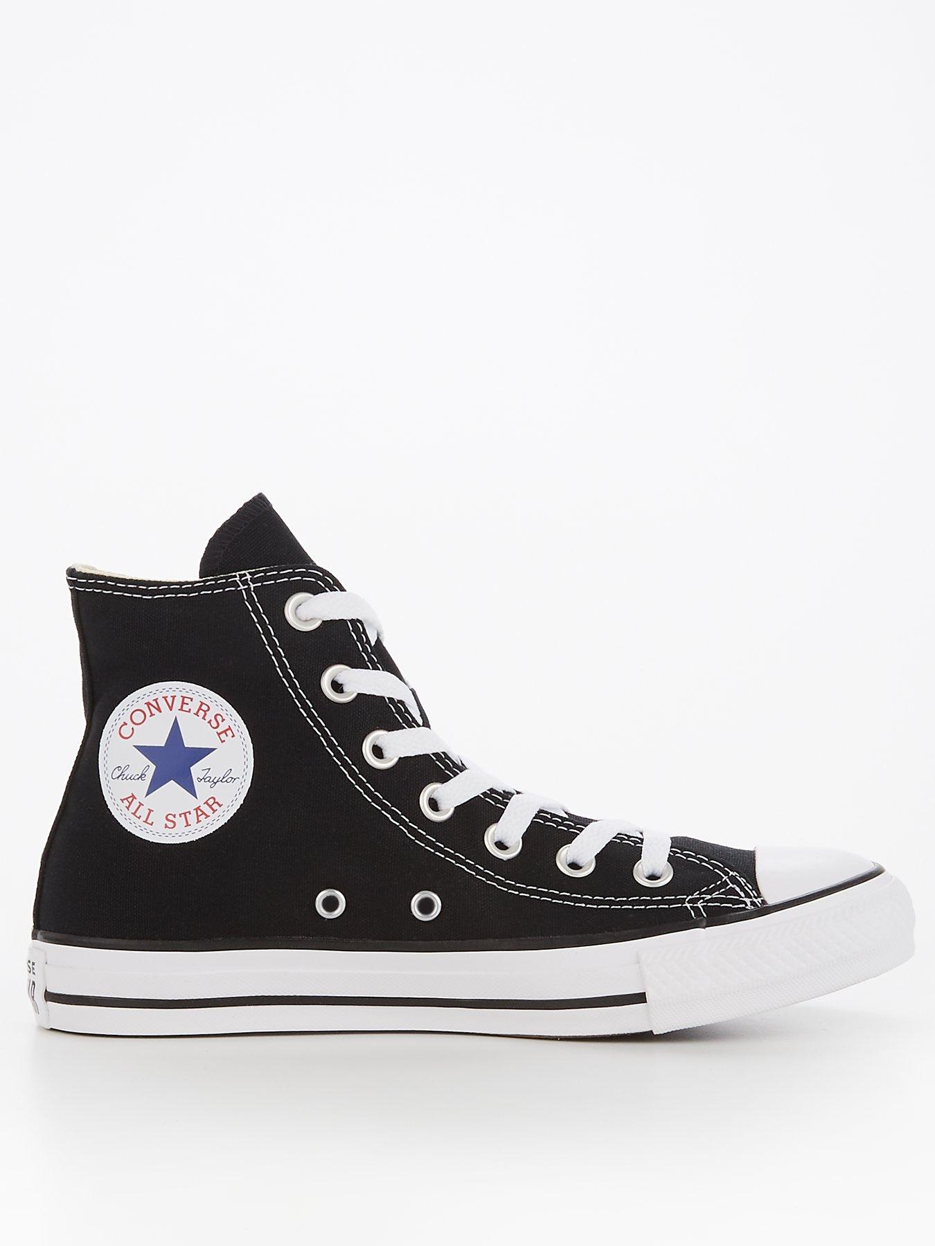 Image of Converse Unisex Wide Fit Hi Top Trainers - Black
