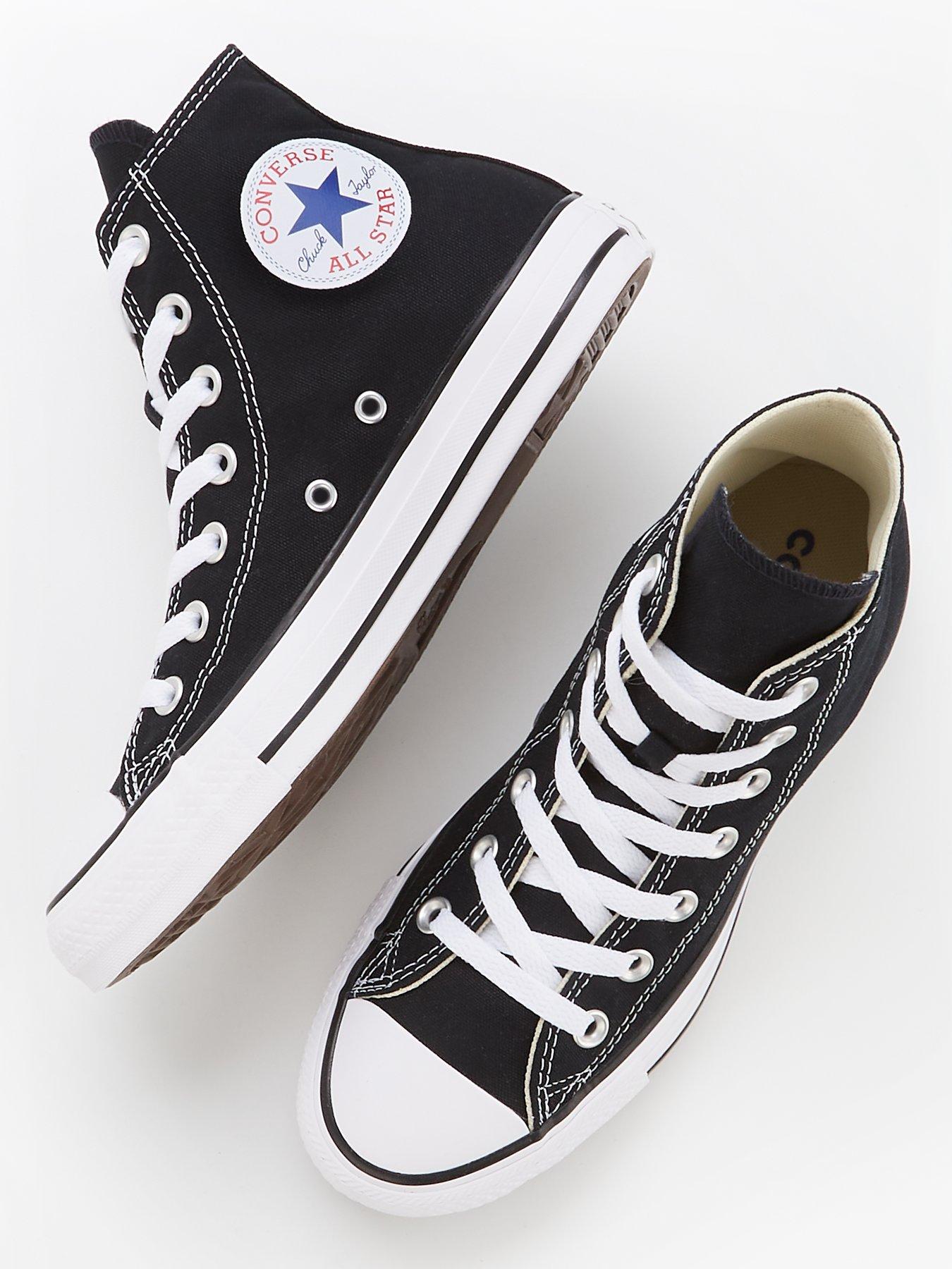 Converse Unisex Wide Fit Hi Top Trainers - Black | Very