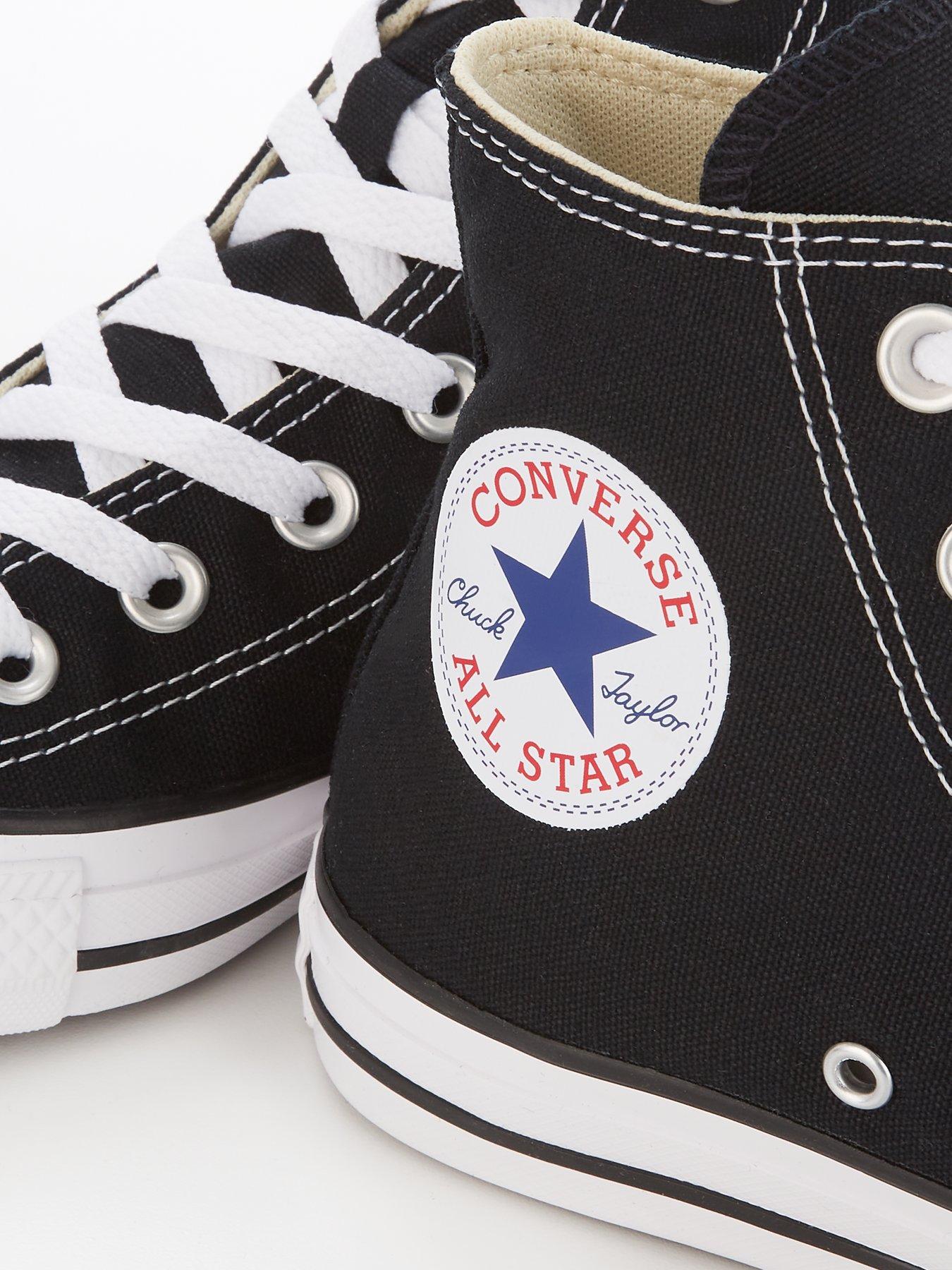 Converse Unisex Wide Fit Hi Top Trainers - Black | Very