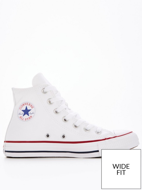 front image of converse-unisex-wide-hi-top-trainers-white