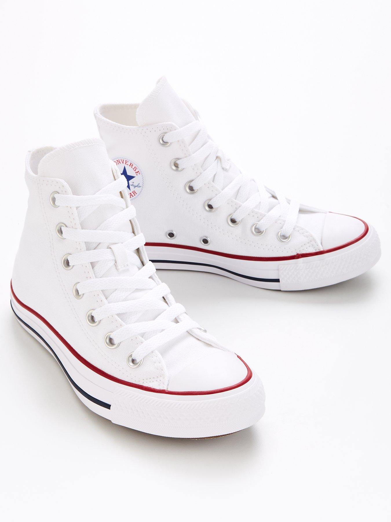 Image 2 of 7 of Converse Unisex Wide Fit Hi Top Trainers - White