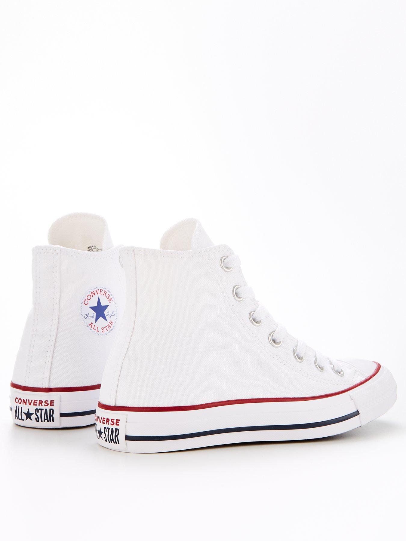Image 3 of 7 of Converse Unisex Wide Fit Hi Top Trainers - White