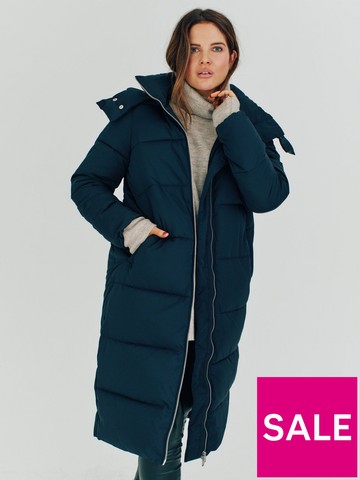 Womens Padded Coats Quilted Jackets, Ladies Long Winter Coat With Hood Uk