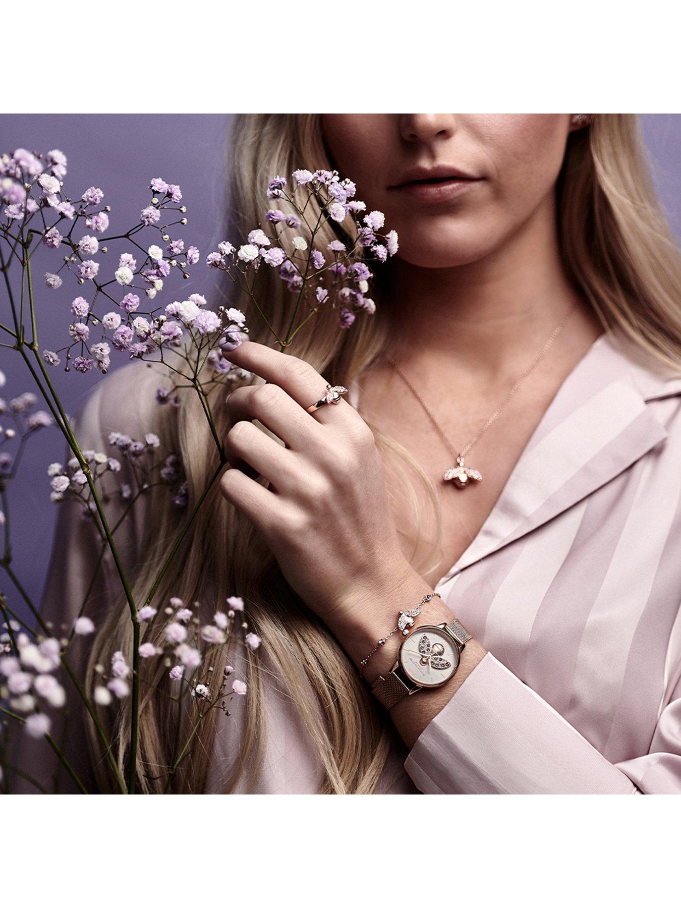 Olivia burton deals watch silver