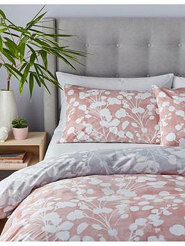 Silentnight Watercolour Blossom Reversible Duvet Cover Set - Blush