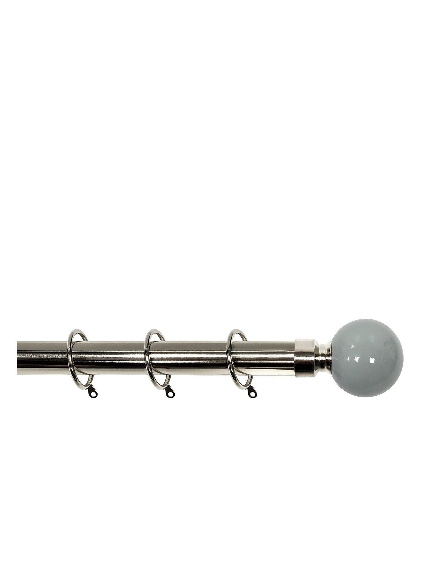 undefined Painted Ball Finial 25-28mm Extendable Curtain Pole 120-210cm