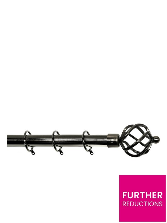 front image of palermo-cage-finial-25-28mm-extendable-curtain-pole-ndash-pewter