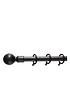  image of everyday-ball-finial-extendable-curtain-pole-ndash-black