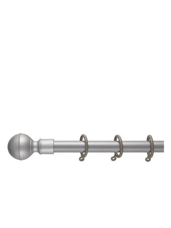 front image of everyday-ball-finial-extendable-curtain-pole-ndash-satin-steel