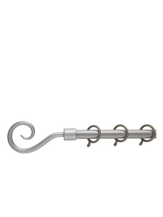 front image of everyday-crook-finial-extendable-curtain-pole-ndash-satin-steel