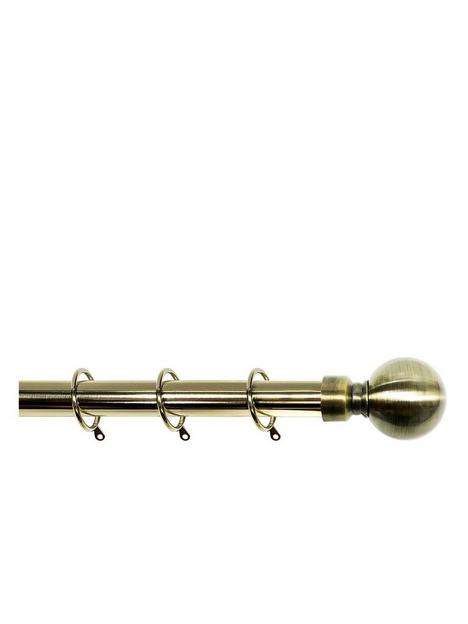 palermo-ball-finial-25-28mm-extendable-curtain-pole-ndash-antique-brass