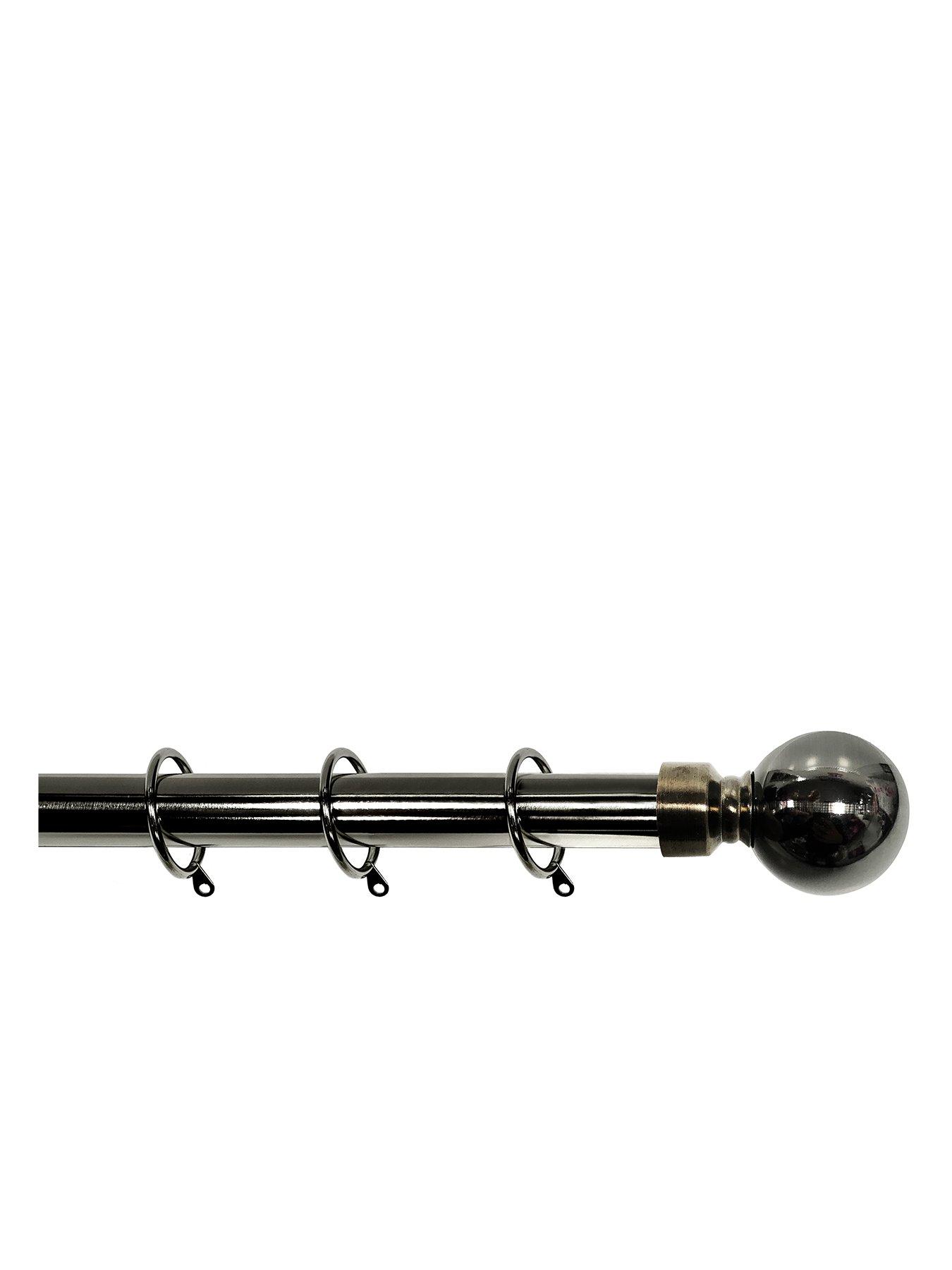 very-home-palermo-ball-finial-25-28mm-extendable-curtain-pole-ndash-pewter