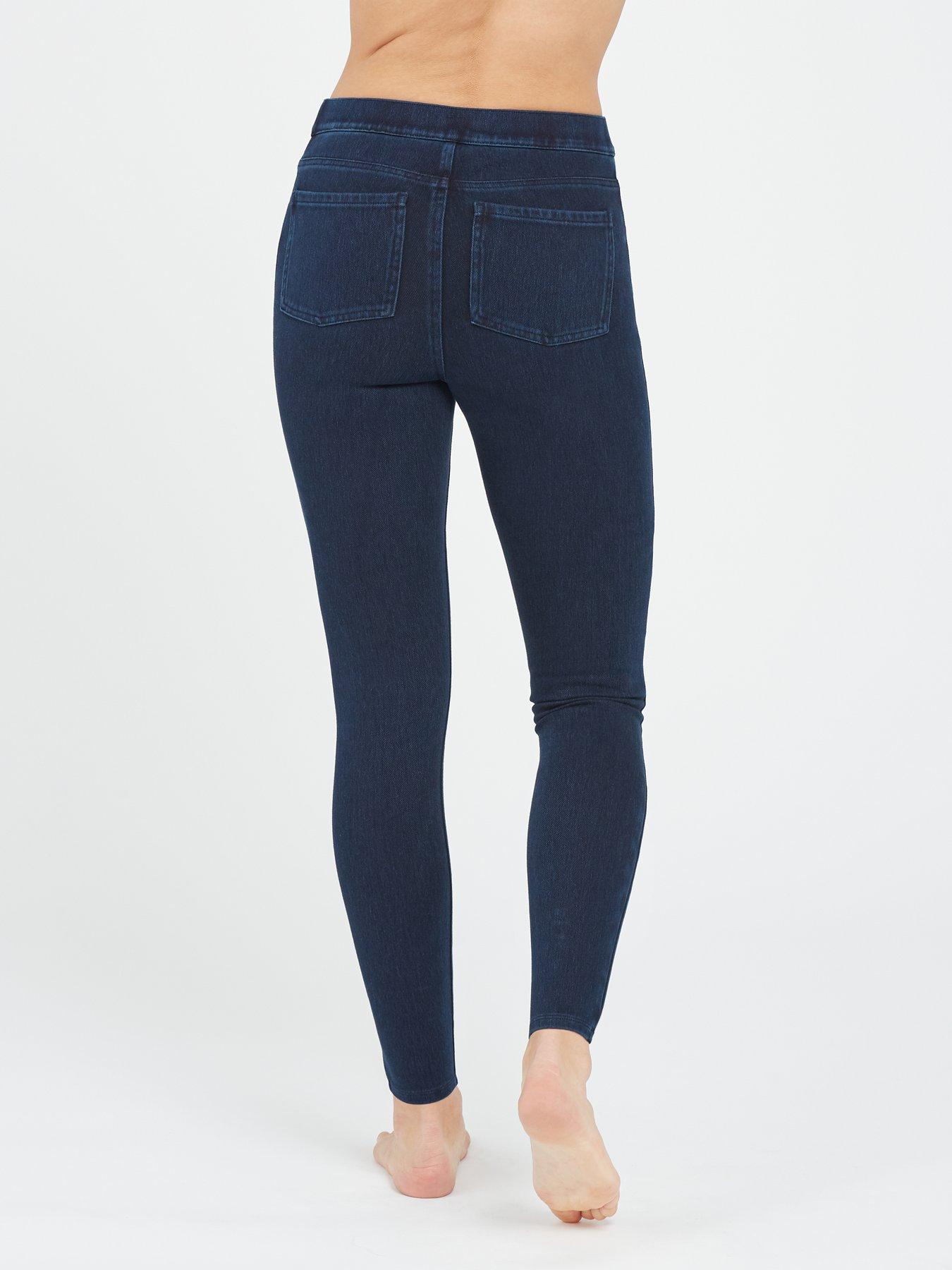 Mid rise medium wash ripped ankle leggings hotsell