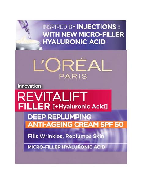 loreal-paris-revitalift-filler-hyaluronic-acid-anti-ageing-anti-wrinkle-spf-50-replumping-day-cream-50ml