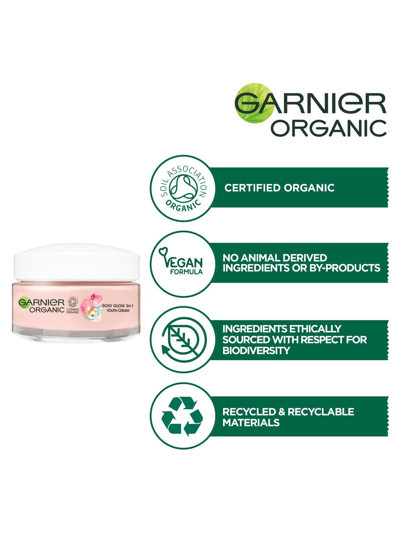 Image 4 of 5 of Garnier Rosy Glow 3in1 Youth Cream 50ml ,&nbsp;With Rosehip Seed Oil and&nbsp;Vitamin C , Vegan Formula , For All skin types
