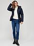  image of v-by-very-short-padded-jacket-with-faux-fur-navy