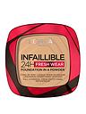 Image thumbnail 1 of 5 of L'Oreal Paris Infallible 24H Fresh Wear Foundation in a Powder, longwear coverage, mattifying finish, available in 6 shades
