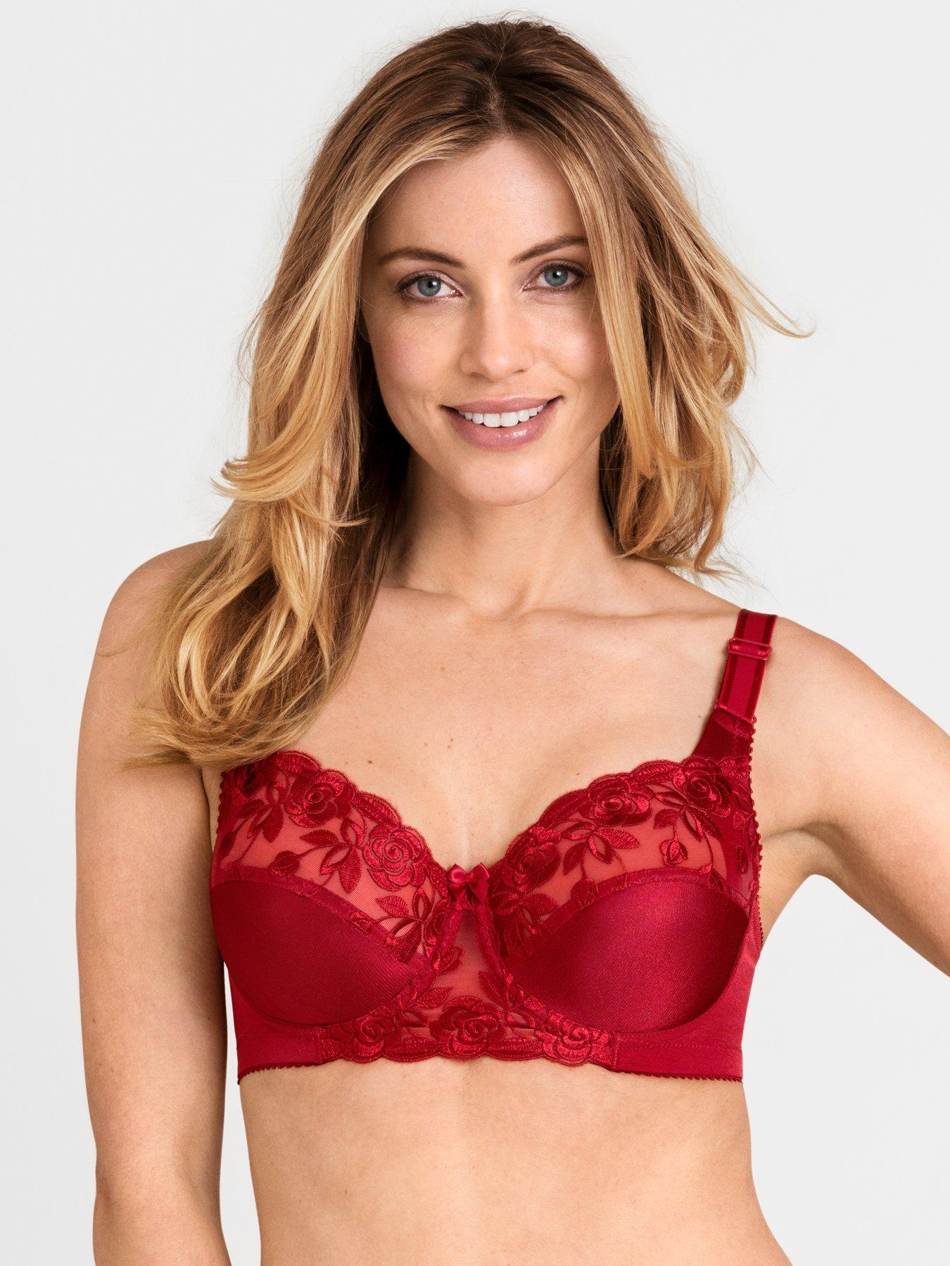 undefined Rose Underwired Bra - Red